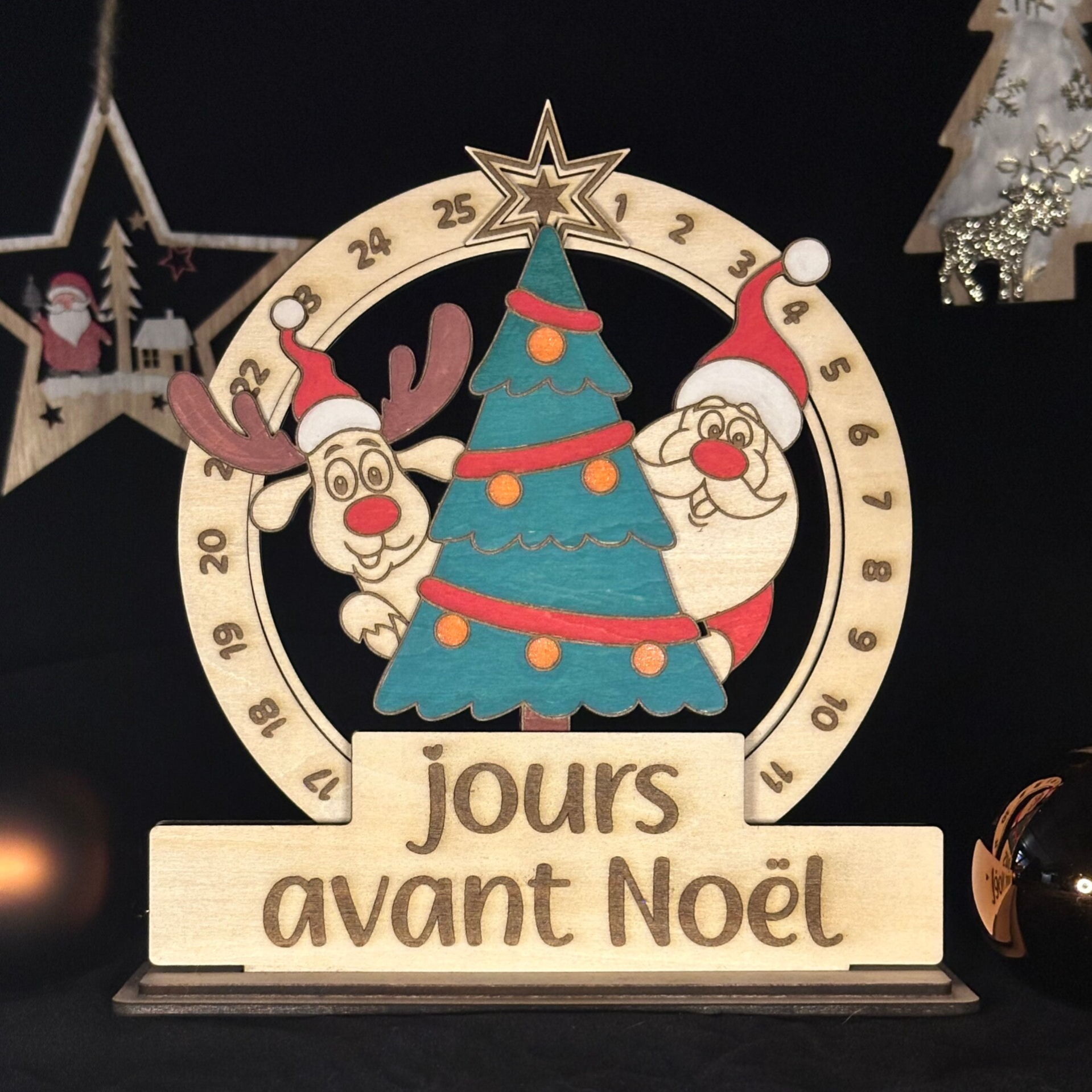 Compte à rebours avant Noël – Renne & Père Noël 🎄🦌