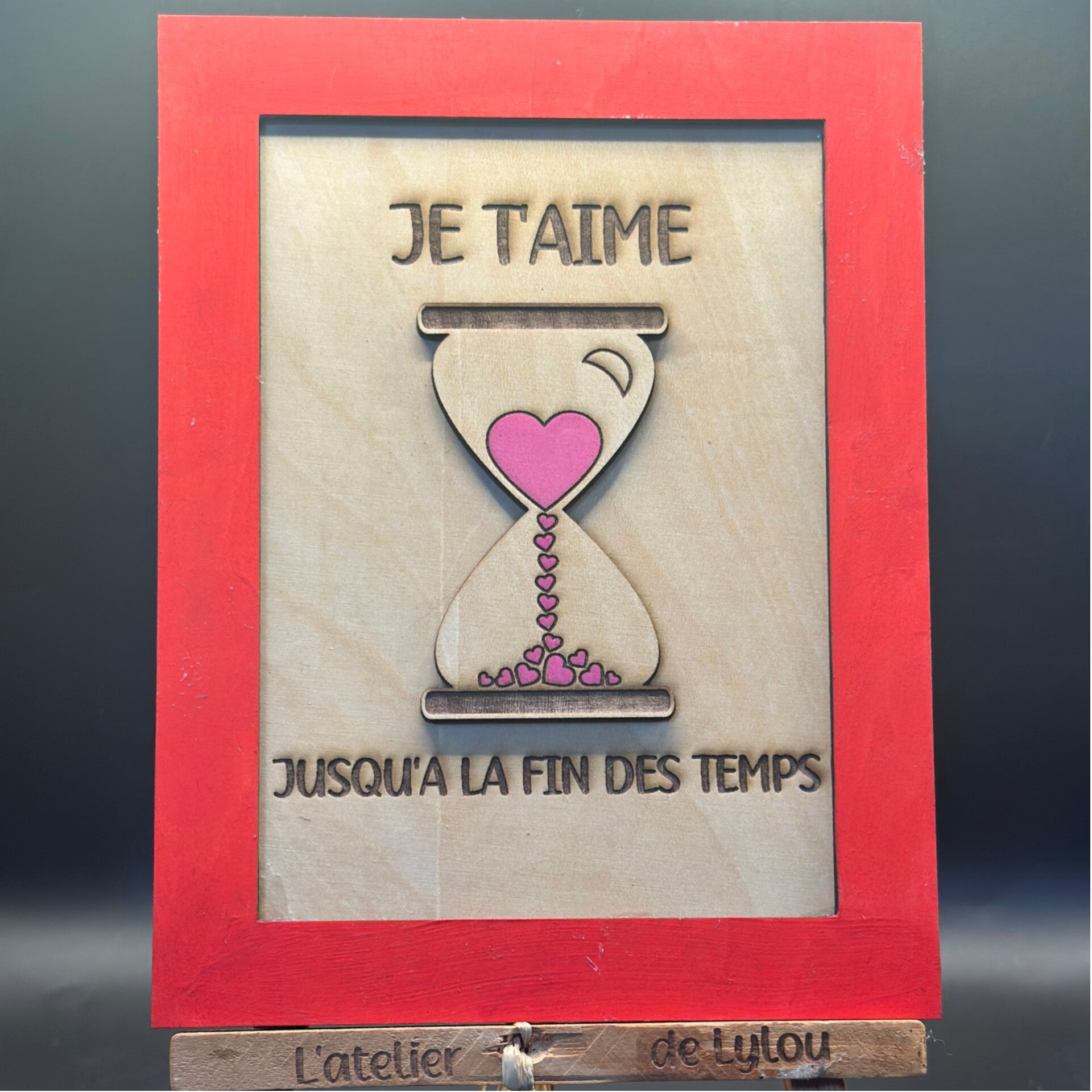 Cadres Love / Amour en bois – 10 modèles au choix