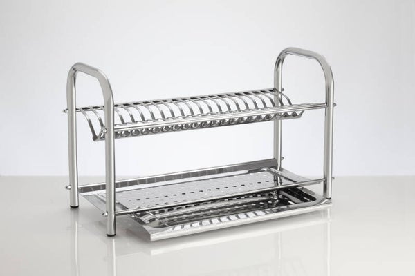 Scolapiatti da appoggio cm 60 in acciaio inox aisi 430 con vasca