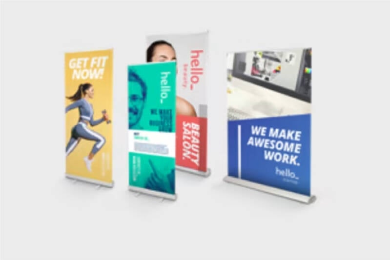 Roll-up banners bedrukken | Roeba reclame Ninove