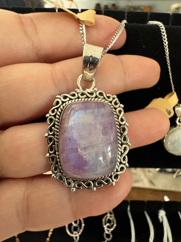 Pink Moonstone Necklace