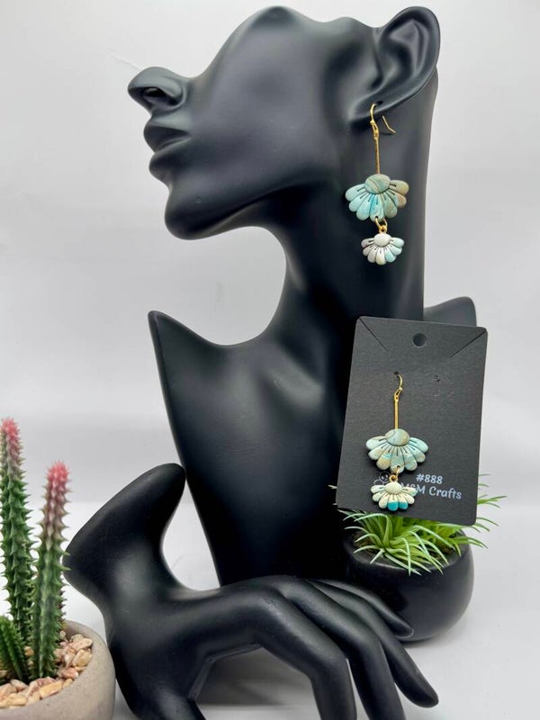 Ocean Double Daisy Earrings
