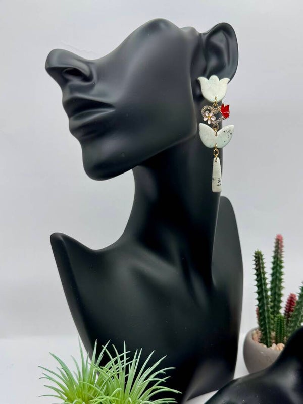 Tulips & Butterfly Earrings
