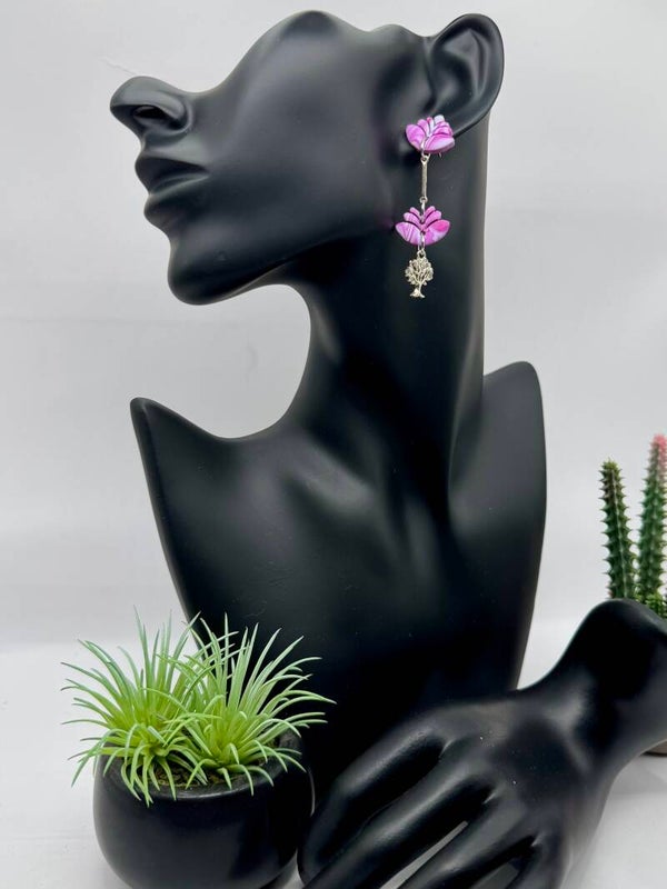 Tree of Life in Fushia Earrings