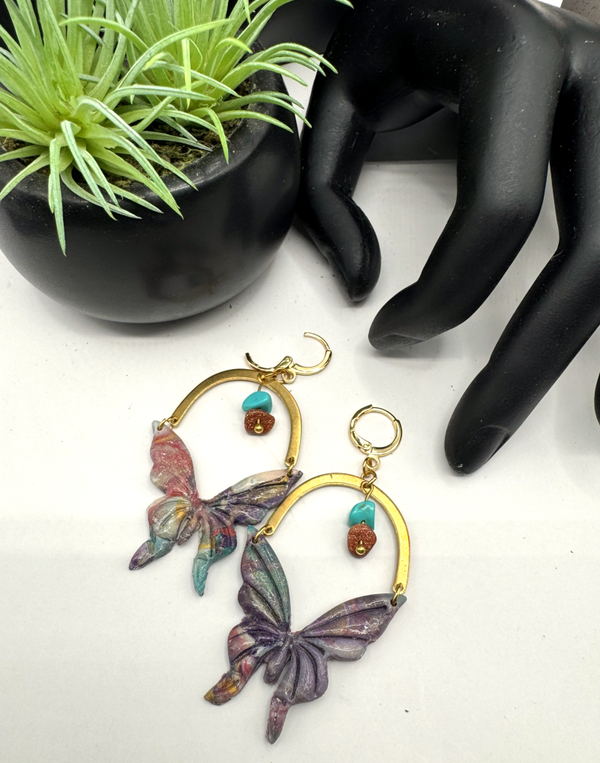 Butterfly on Arch Earrings