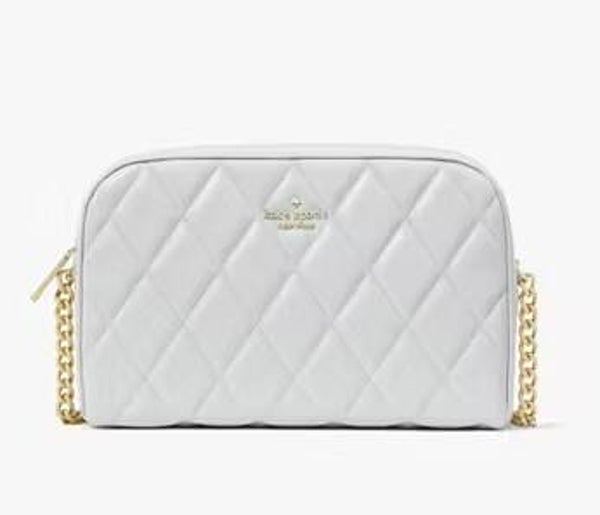 Kate Spade Camera Crossbody Handbag (Light Gray)