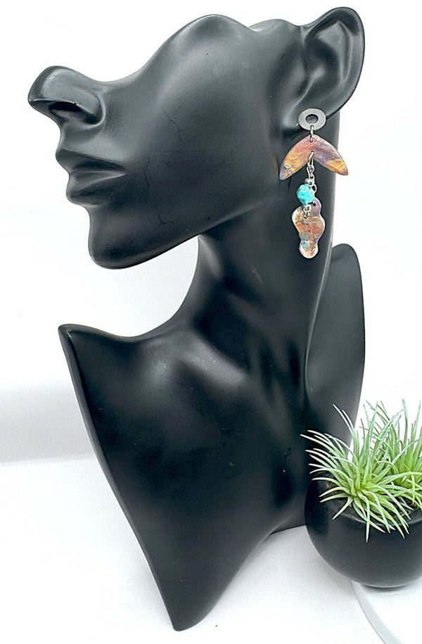 Autumn Colors Nugget Earrings