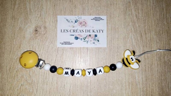 Attache tétine Abeille