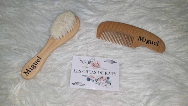 Brosse et peigne personnalisé