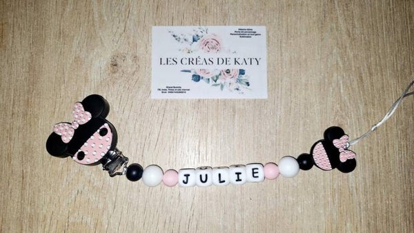 Attache tétine tête Disney Mickey Minnie