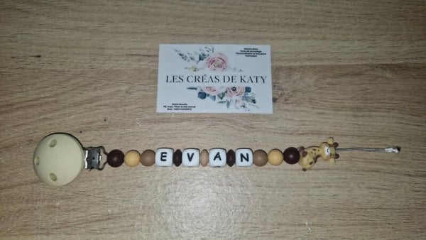 Attache tétine Girafe