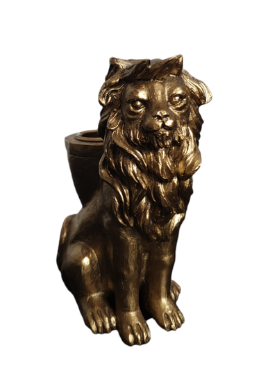 Kandelaar leeuw goud