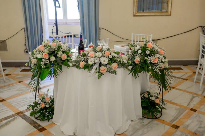 pranzo nuziale sale affrescate Villa Boccabianca San Benedetto del Tronto