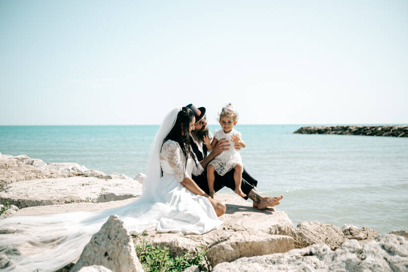 post wedding fotografico San Benedetto del Tronto spiaggia tramonto