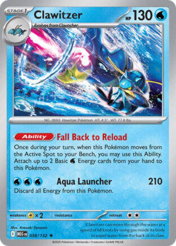 MEG 038 Clawitzer reverse holo
