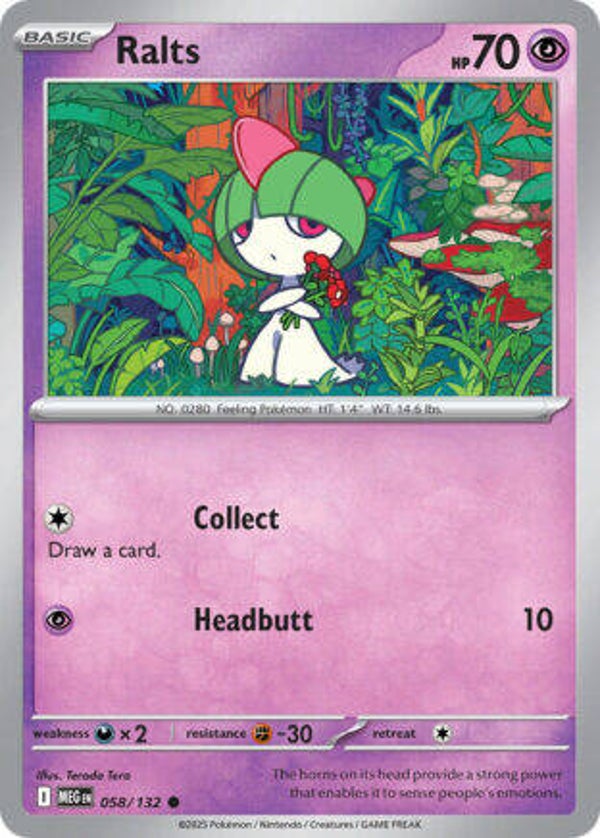 MEG 058 Ralts reverse holo