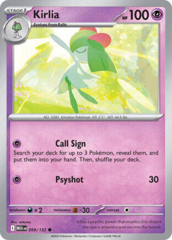 MEG 059 Kirlia reverse holo