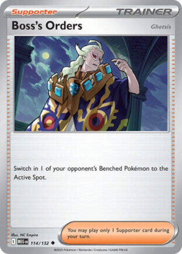 MEG 114 Boss's Orders Ghetsis reverse holo
