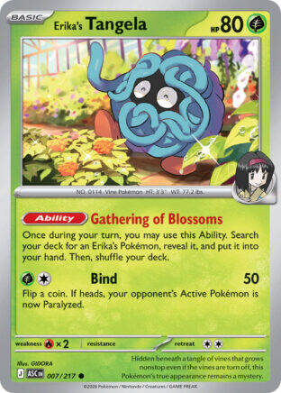 ASC 007 Erika's Tangela energy pattern reverse holo