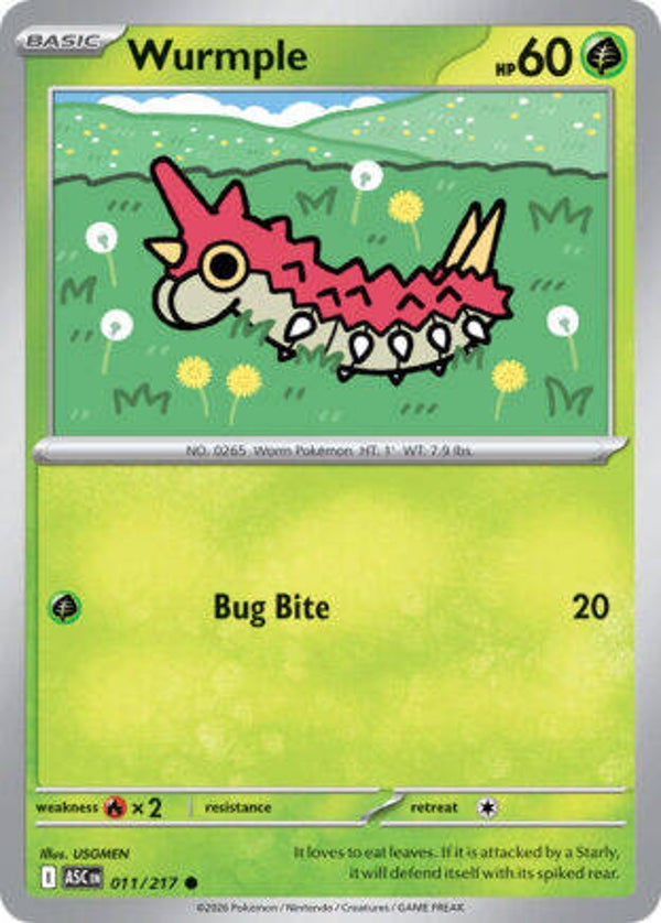 ASC 011 Wurmple ball pattern reverse holo