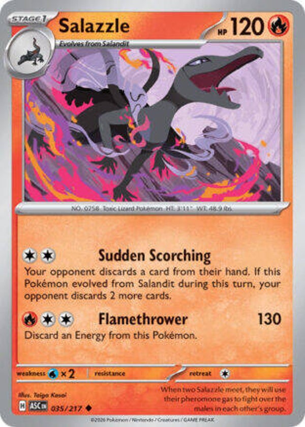 ASC 035 Salazzle ball pattern reverse holo