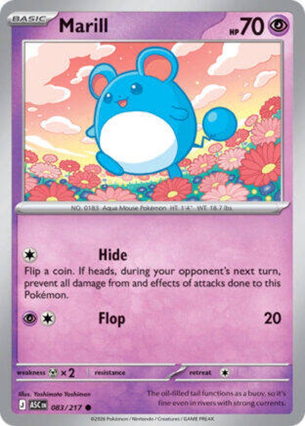 ASC 083 Marill ball pattern reverse holo