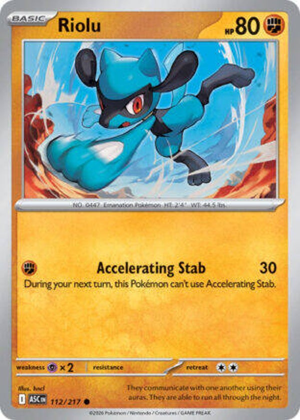 ASC 112 Riolu ball pattern reverse holo