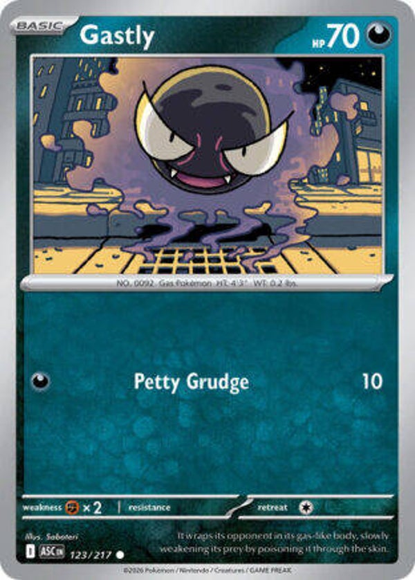 ASC 123 Gastly ball pattern reverse holo
