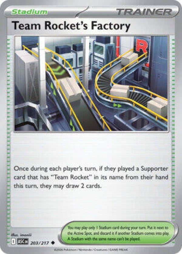 ASC 203 Team Rocket's Factory reverse holo