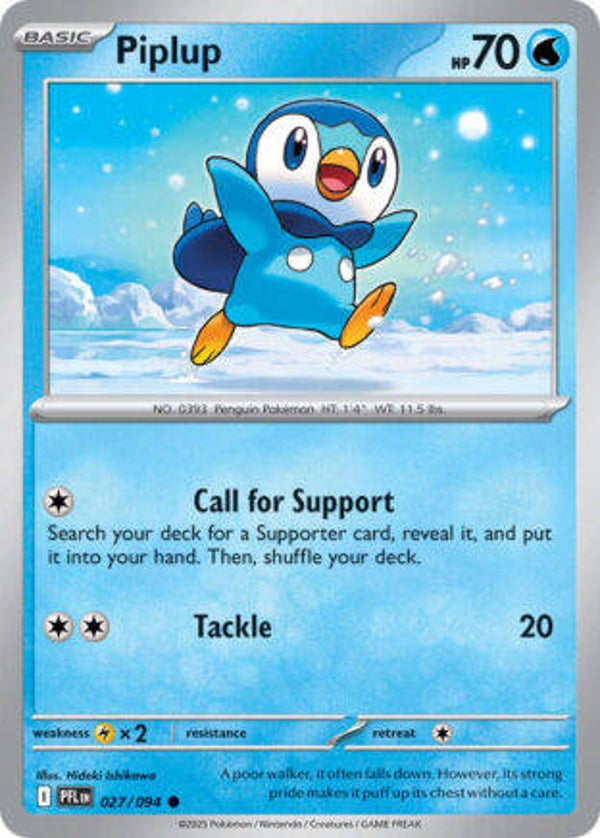 PFL 027 Piplup reverse holo
