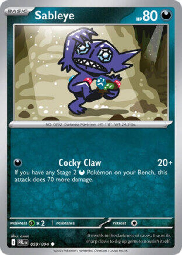 PFL 059 Sableye reverse holo