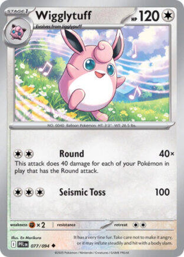 PFL 077 Wigglytuff reverse holo