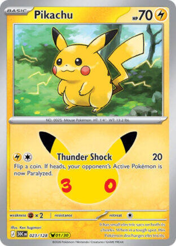 30C 023 Pikachu holo
