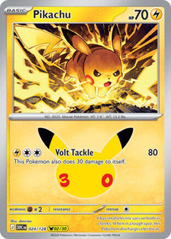 30C 024 Pikachu holo