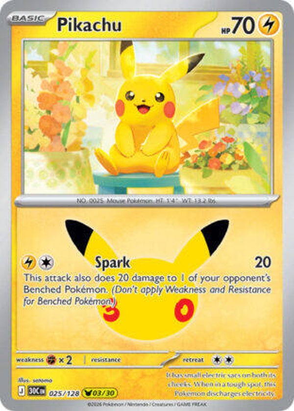 30C 025 Pikachu holo