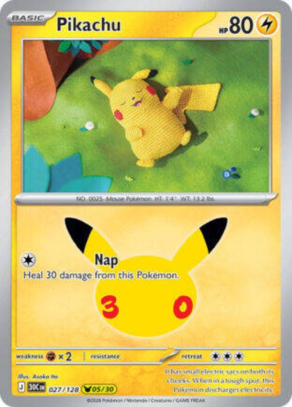 30C 027 Pikachu holo