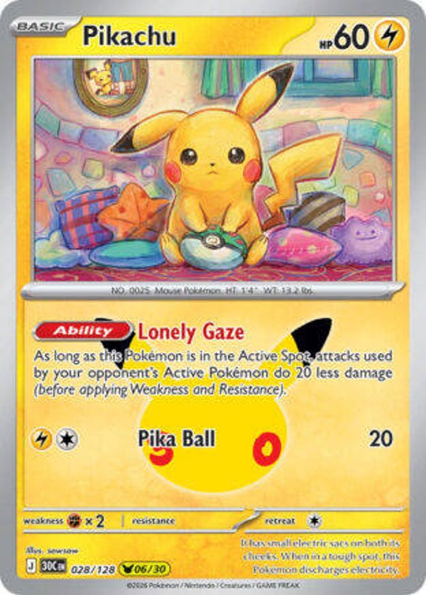 30C 028 Pikachu holo