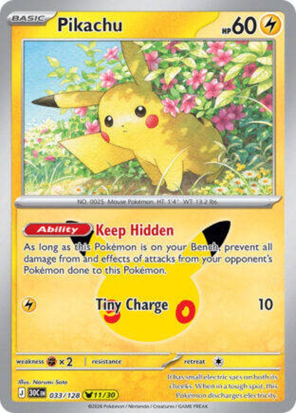 30C 033 Pikachu holo