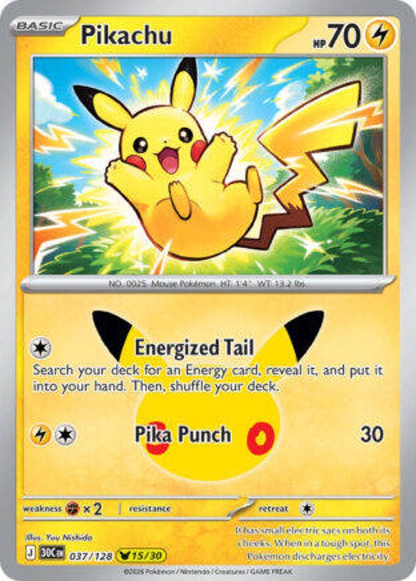 30C 037 Pikachu holo