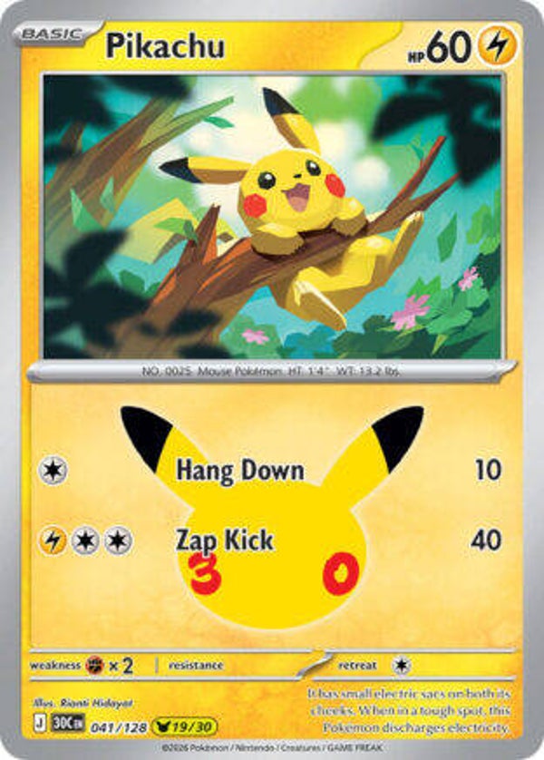 30C 041 Pikachu holo