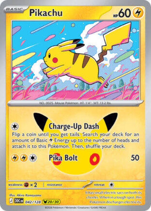 30C 042 Pikachu holo