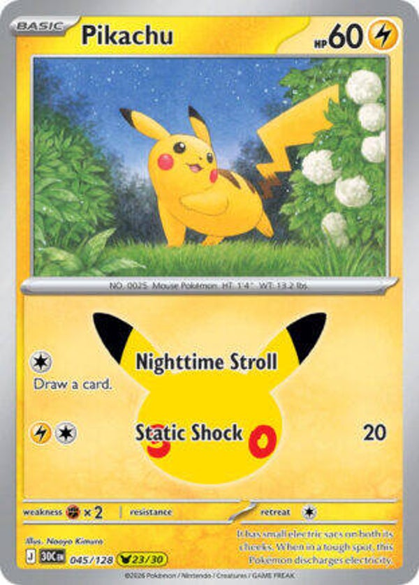 30C 045 Pikachu holo