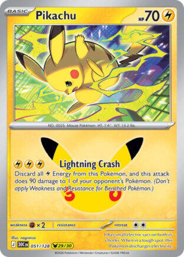 30C 051 Pikachu holo
