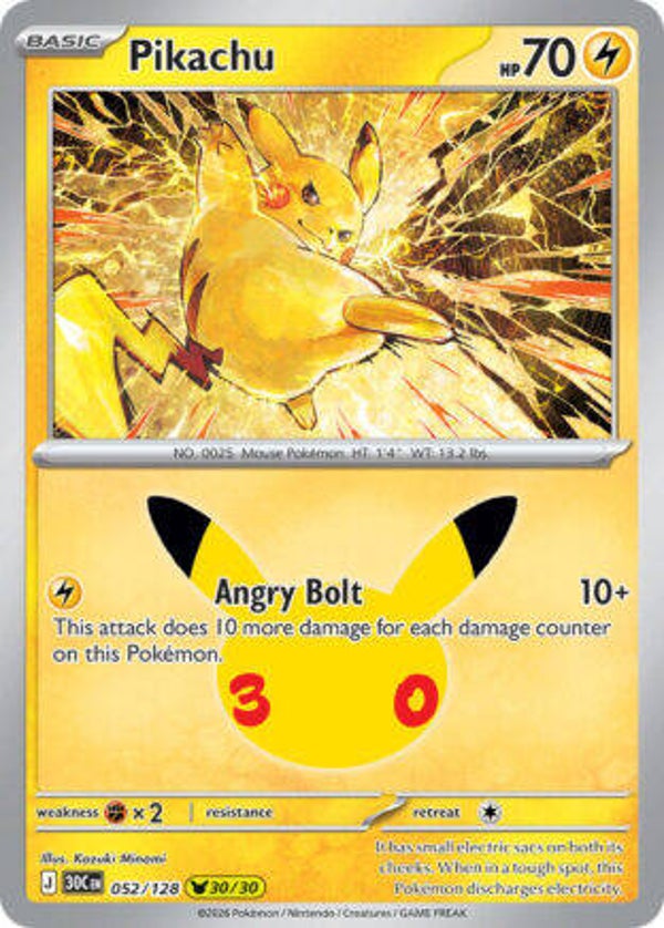 30C 052 Pikachu holo