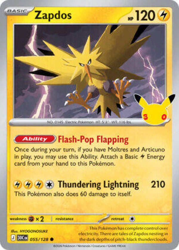 30C 055 Zapdos holo