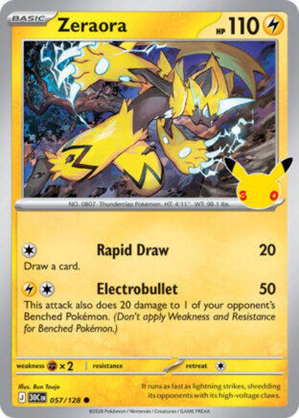 30C 057 Zeraora holo
