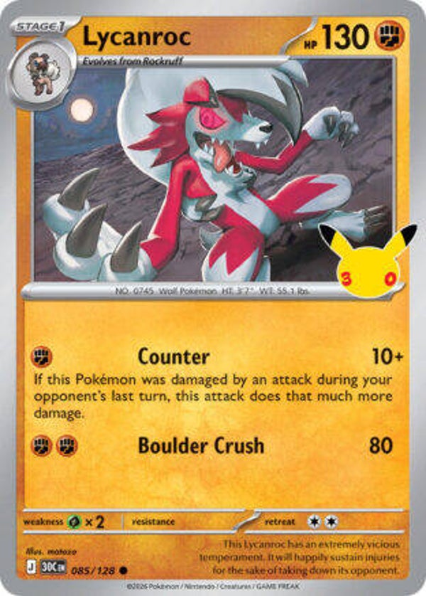 30C 085 Lycanroc holo