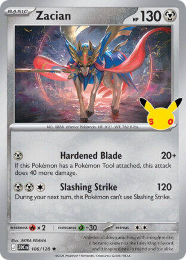 30C 106 Zacian holo