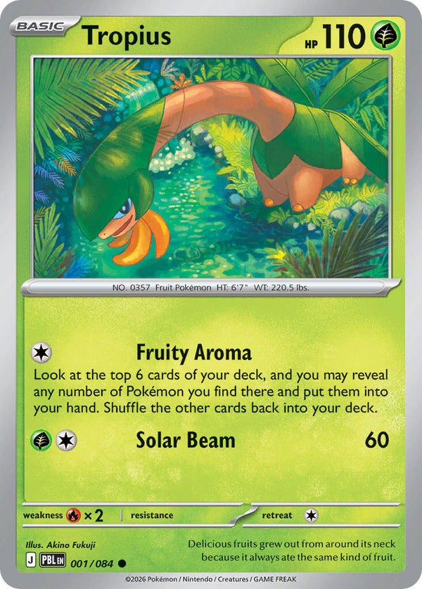 PBL 001 Tropius reverse holo