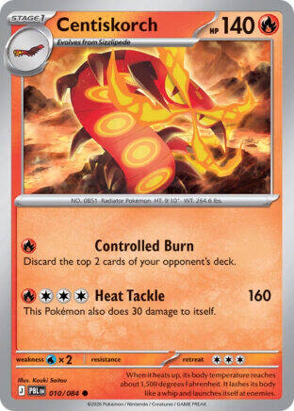 PBL 010 Centiskorch reverse holo